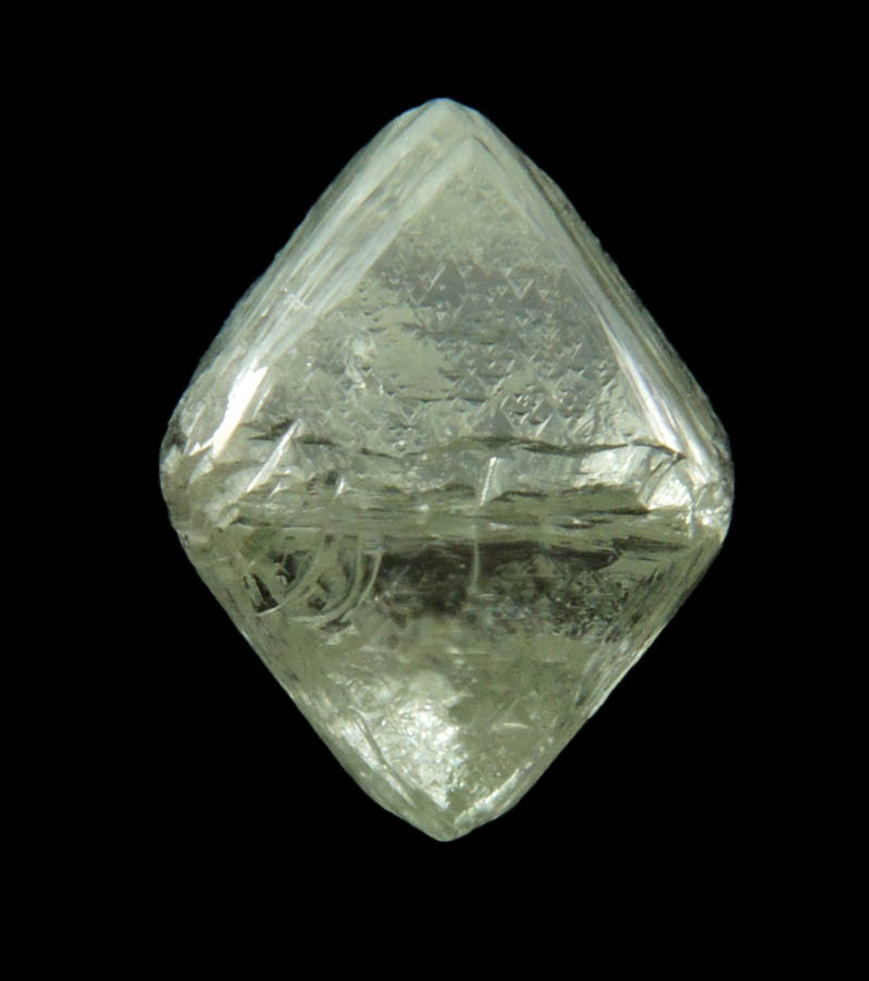 Diamond (4.37 carat cuttable pale-yellow octahedral crystal) from Mirny, Sakha Republic, Siberia, Russia