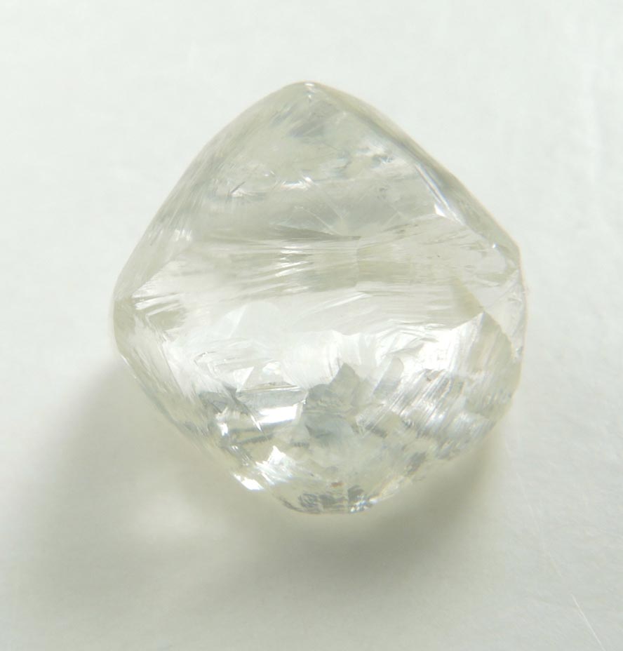 Diamond (3.06 carat gem-grade pale-yellow octahedral crystal) from Mirny, Sakha (Yakutia) Republic, Siberia, Russia