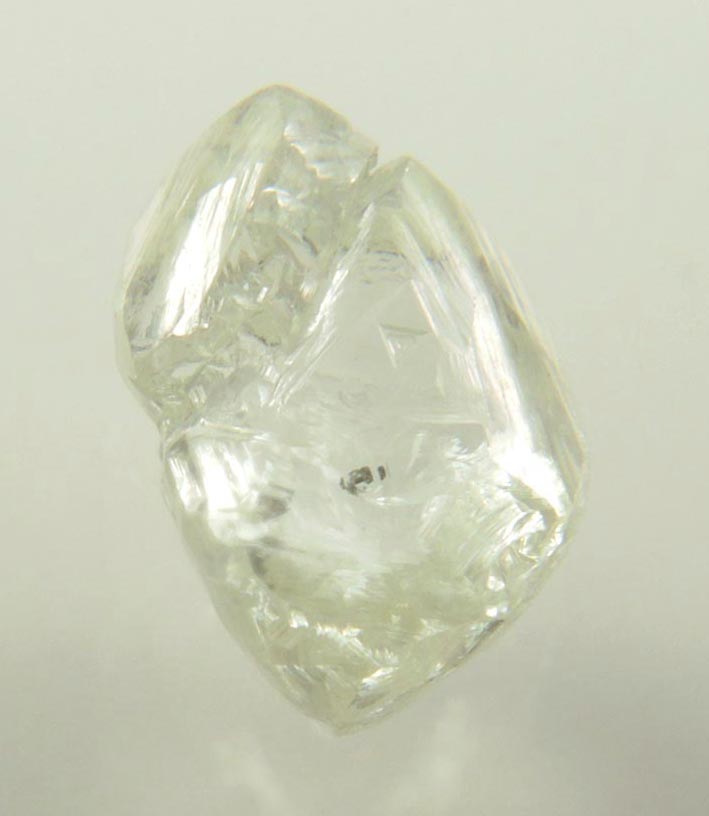 Diamond (2.62 carat gem-quality parallel pale-yellow interconnected diamonds) from Mirny, Sakha Republic, Siberia, Russia