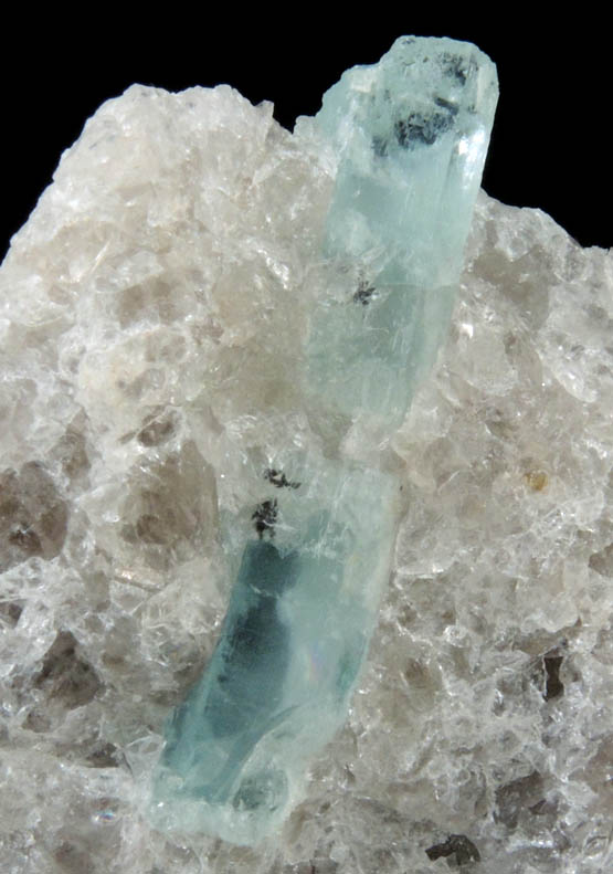 Beryl var. Aquamarine from north ridge of Long Hill, Haddam, Middlesex County, Connecticut