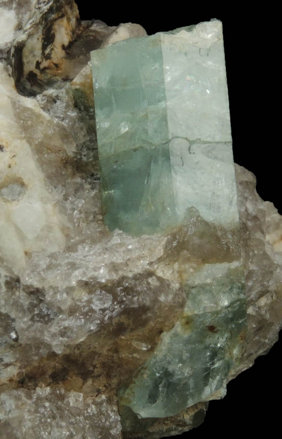 Beryl var. Aquamarine from north ridge of Long Hill, Haddam, Middlesex County, Connecticut