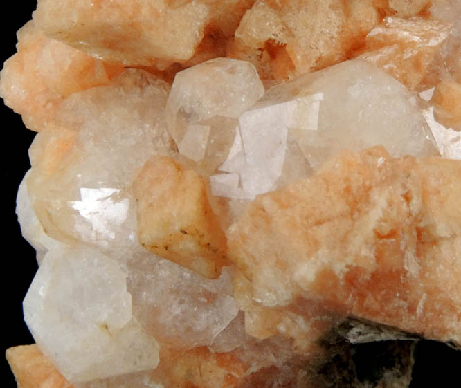 Analcime on Gmelinite from Five Islands, Nova Scotia, Canada