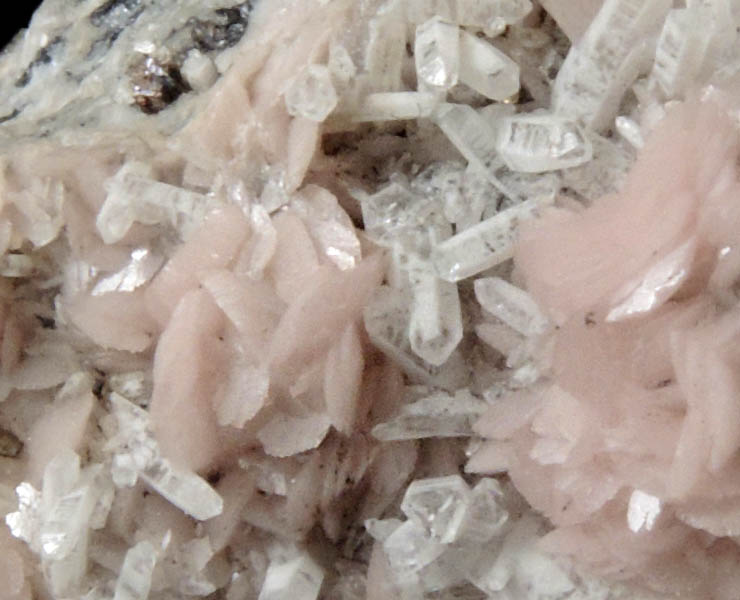 Rhodochrosite, Quartz, Sphalerite from Julie Fisk Mine, Leadville District, Lake County, Colorado