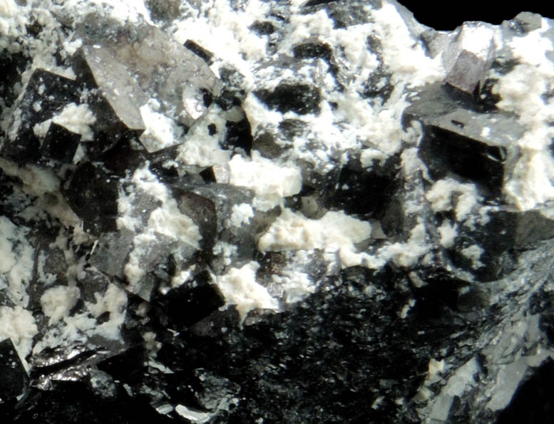 Magnetite (rare cubic and tetrahexahedral crystal form) with Talc from ZCA Mine No. 4, Fowler Ore Body, 2500' Level, Balmat, St. Lawrence County, New York