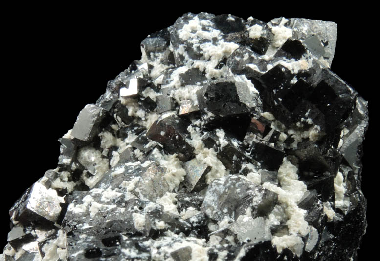 Magnetite (rare cubic and tetrahexahedral crystal form) with Talc from ZCA Mine No. 4, Fowler Ore Body, 2500' Level, Balmat, St. Lawrence County, New York