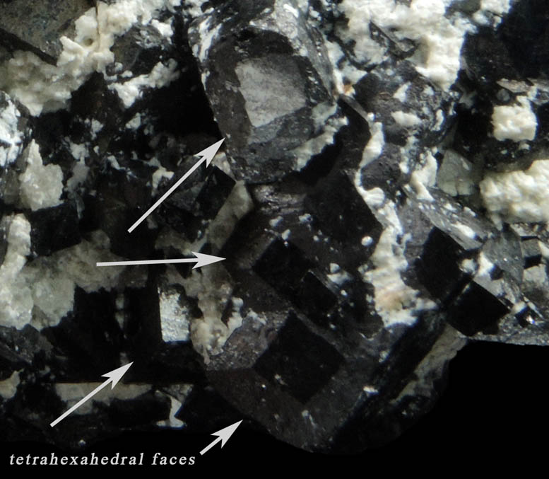 Magnetite (rare cubic and tetrahexahedral crystal form) with Talc from ZCA Mine No. 4, Fowler Ore Body, 2500' Level, Balmat, St. Lawrence County, New York