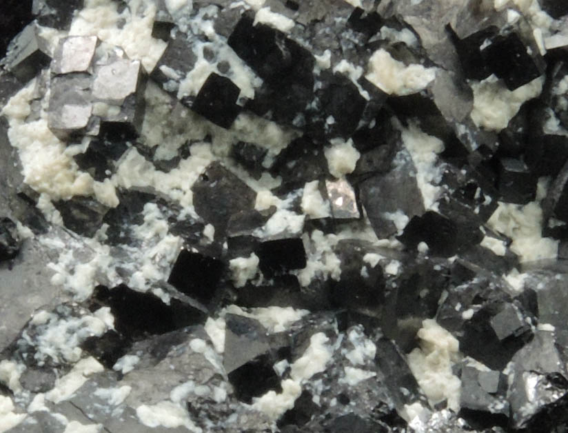 Magnetite (rare cubic crystal form) with Talc from ZCA Mine No. 4, Fowler Ore Body, 2500' Level, Balmat, St. Lawrence County, New York