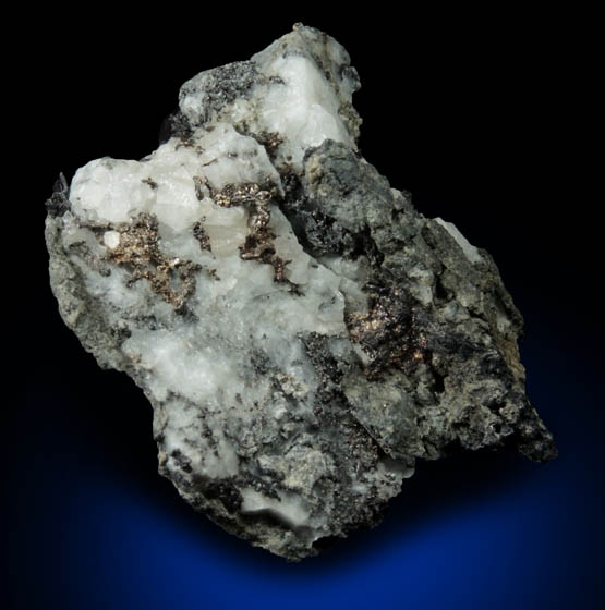 Silver (naturally crystallized native silver) in Quartz from Timmins, Ontario, Canada