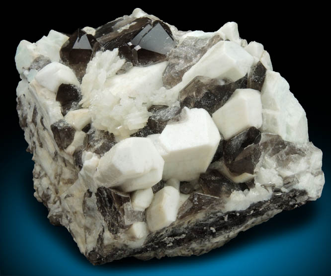 Microcline, Albite, Smoky Quartz from Moat Mountain, west of North Conway, Carroll County, New Hampshire