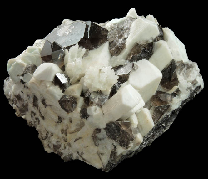 Microcline, Albite, Smoky Quartz from Moat Mountain, west of North Conway, Carroll County, New Hampshire