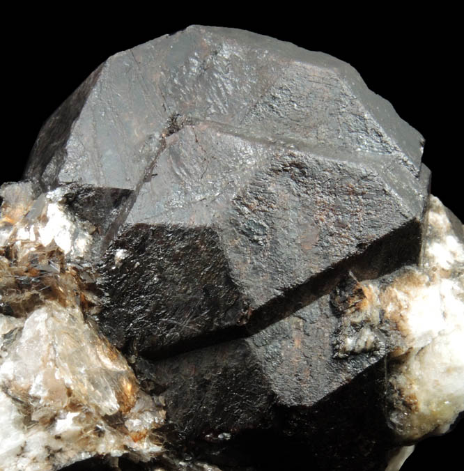 Almandine Garnet in Albite-Quartz-Muscovite from Hedgehog Hill, Peru, Oxford County, Maine