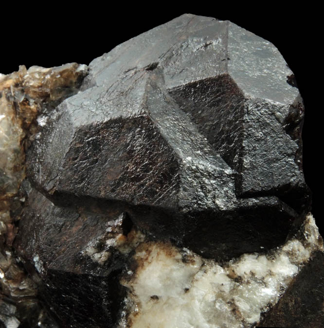 Almandine Garnet in Albite-Quartz-Muscovite from Hedgehog Hill, Peru, Oxford County, Maine