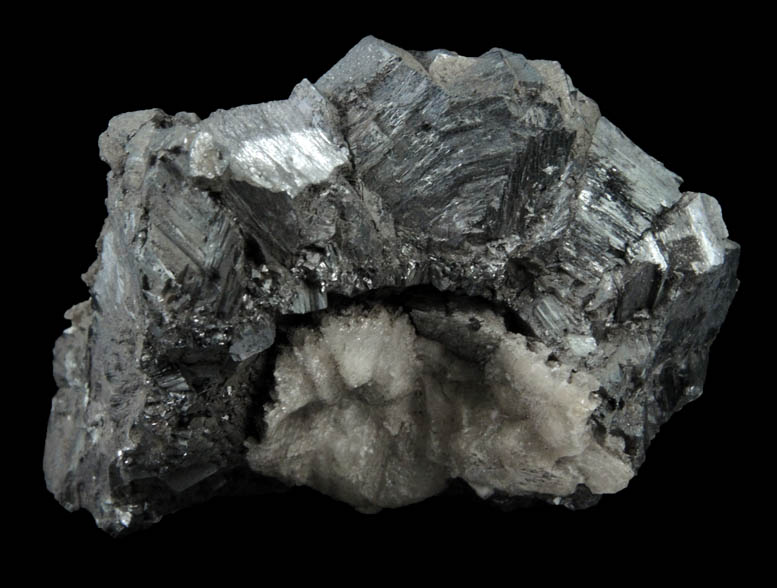 Ramsdellite with Calcite from Mistake Mine, 9 km north of Wickenburg, Yavapai County, Arizona