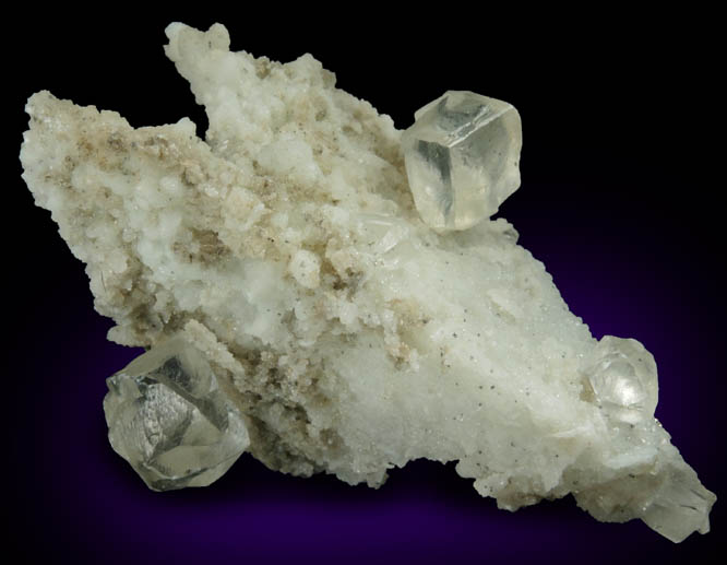 Calcite (interpenetrant-twinned crystals) on Datolite Cast from Prospect Park Quarry, Prospect Park, Passaic County, New Jersey