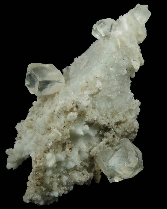 Calcite (interpenetrant-twinned crystals) on Datolite Cast from Prospect Park Quarry, Prospect Park, Passaic County, New Jersey