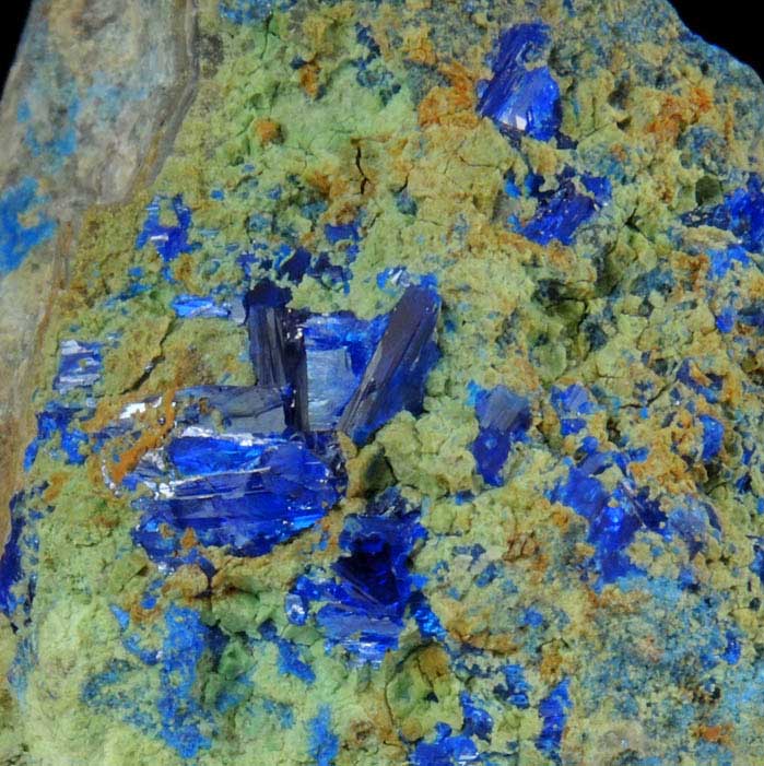 Linarite in Chrysocolla from Grand Reef Mine, Aravaipa District, Graham County, Arizona