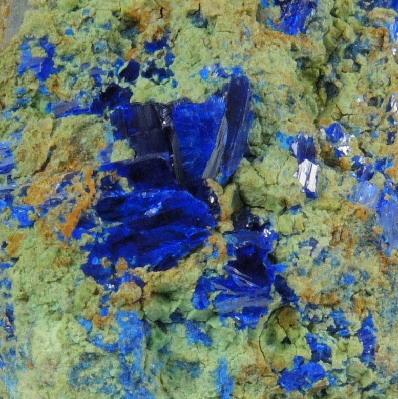 Linarite in Chrysocolla from Grand Reef Mine, Aravaipa District, Graham County, Arizona