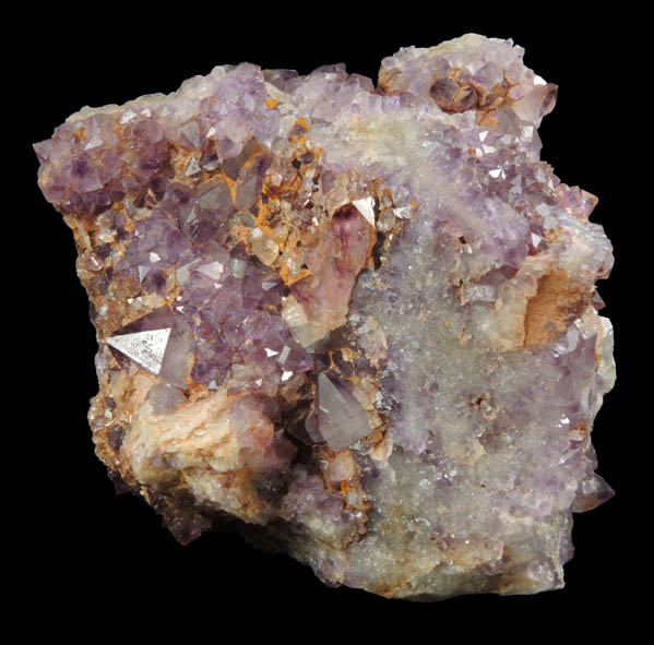 Quartz var. Amethyst Quartz with minor Hematite inclusions from Pearl Station, Thunder Bay District, Ontario, Canada