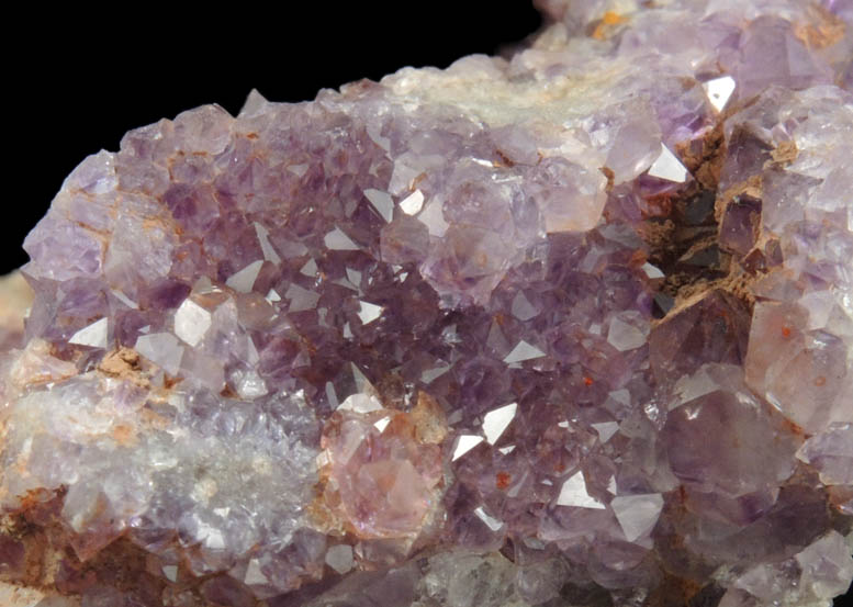 Quartz var. Amethyst Quartz with minor Hematite inclusions from Pearl Station, Thunder Bay District, Ontario, Canada