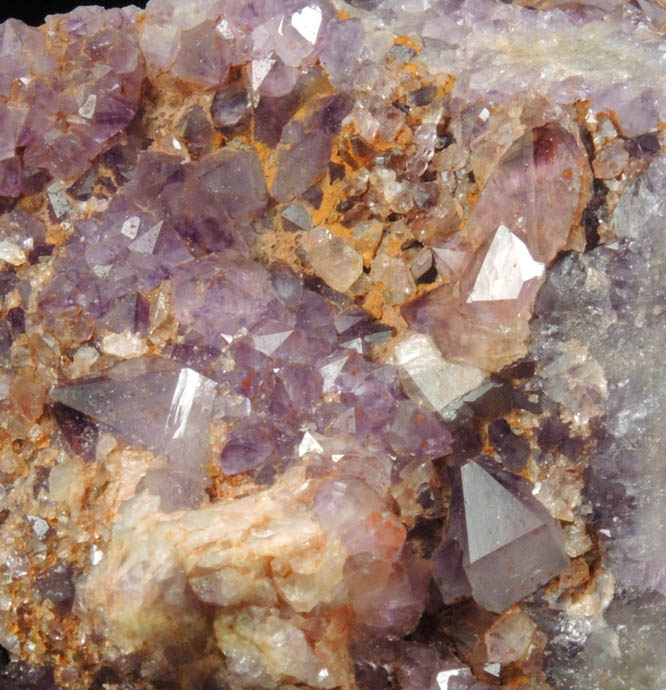 Quartz var. Amethyst Quartz with minor Hematite inclusions from Pearl Station, Thunder Bay District, Ontario, Canada