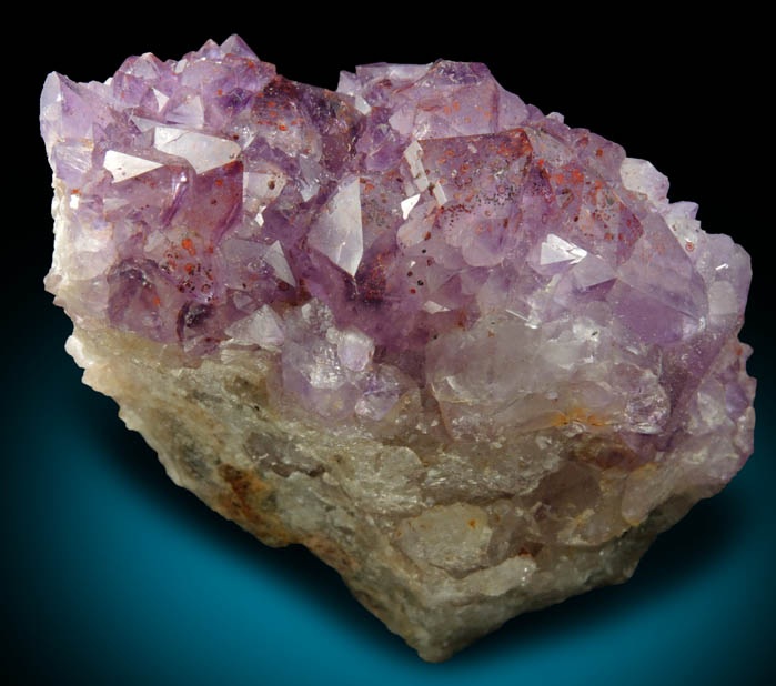 Quartz var. Amethyst Quartz with Hematite inclusions from Pearl Station, Thunder Bay District, Ontario, Canada