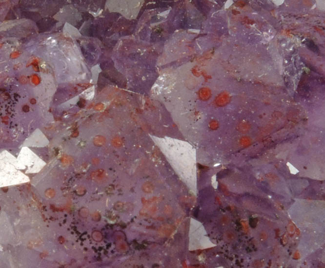 Quartz var. Amethyst Quartz with Hematite inclusions from Pearl Station, Thunder Bay District, Ontario, Canada