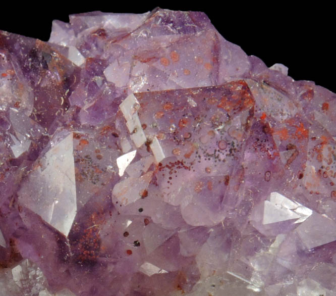 Quartz var. Amethyst Quartz with Hematite inclusions from Pearl Station, Thunder Bay District, Ontario, Canada