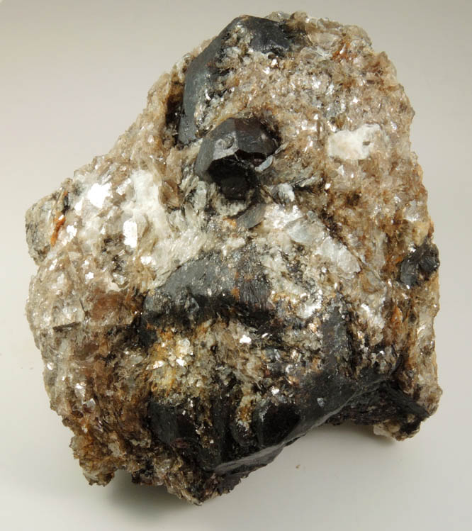 Almandine Garnet in Albite-Quartz-Muscovite from Hedgehog Hill, Peru, Oxford County, Maine