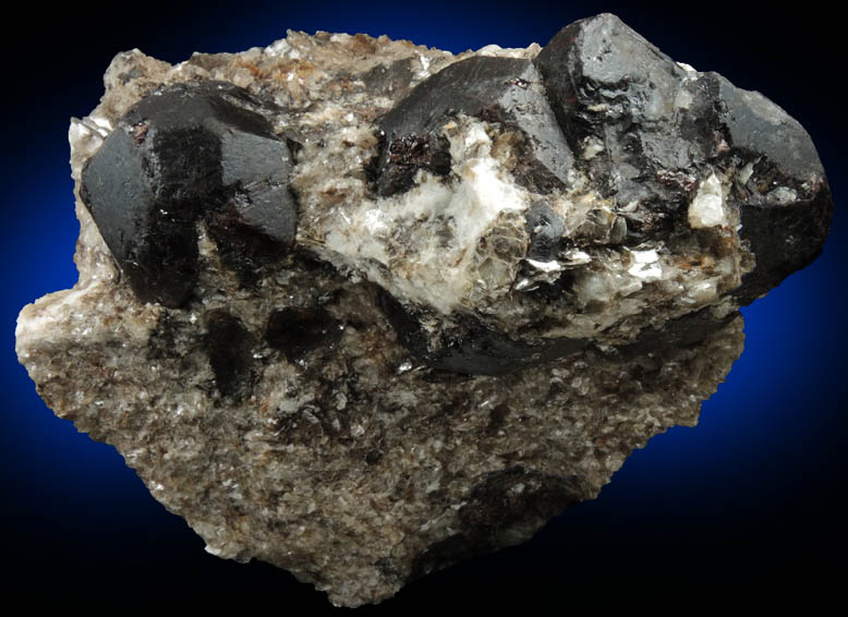 Almandine Garnet in Albite-Quartz-Muscovite from Hedgehog Hill, Peru, Oxford County, Maine