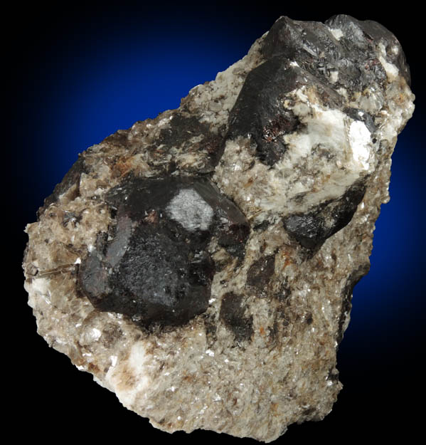 Almandine Garnet in Albite-Quartz-Muscovite from Hedgehog Hill, Peru, Oxford County, Maine