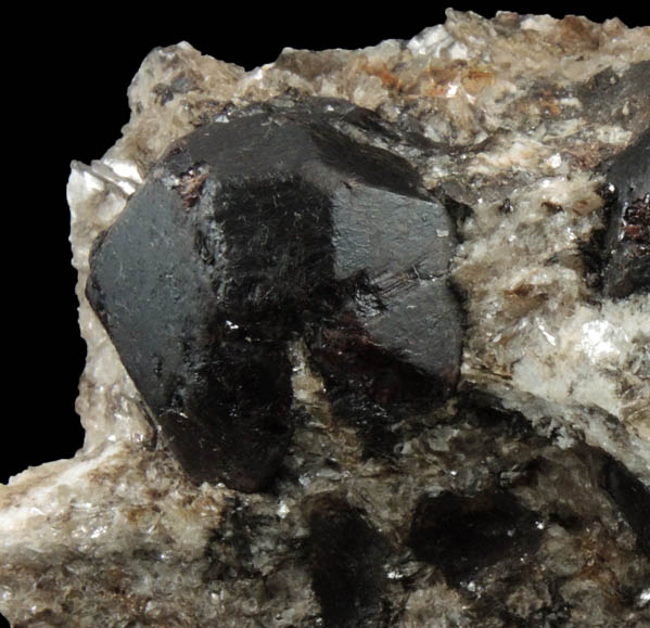 Almandine Garnet in Albite-Quartz-Muscovite from Hedgehog Hill, Peru, Oxford County, Maine