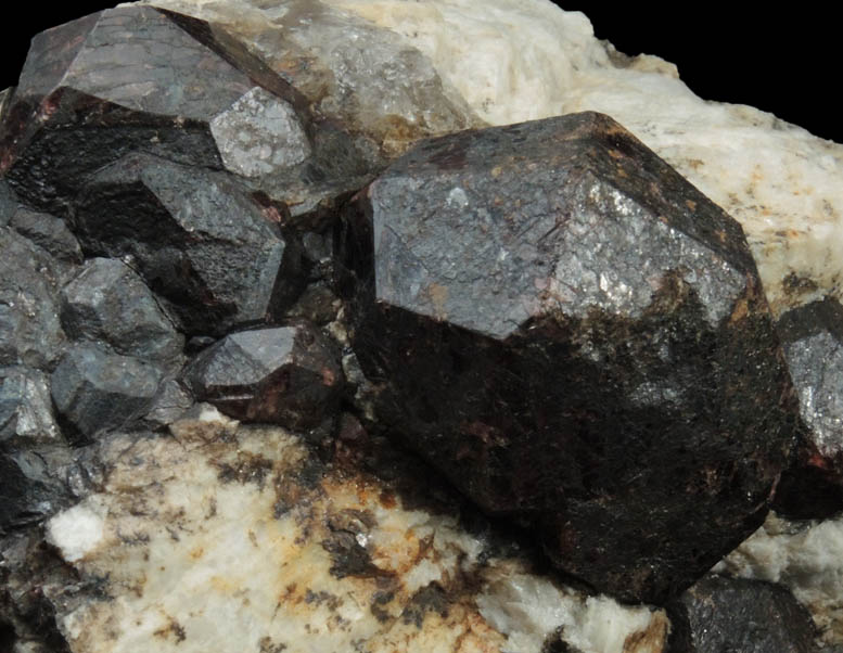 Almandine Garnet in Albite-Quartz-Muscovite from Hedgehog Hill, Peru, Oxford County, Maine