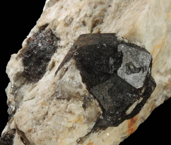 Almandine Garnet in Albite-Quartz-Muscovite from Hedgehog Hill, Peru, Oxford County, Maine