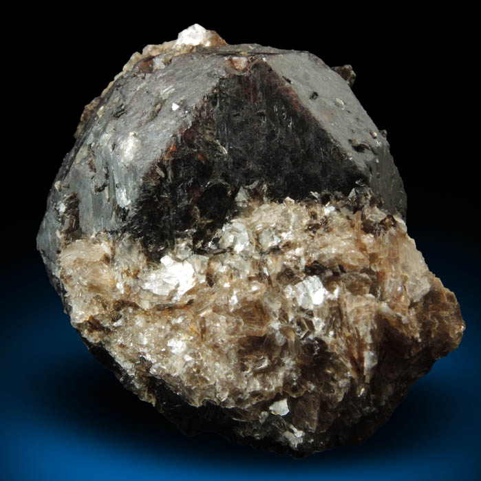 Almandine Garnet with Muscovite from Hedgehog Hill, Peru, Oxford County, Maine