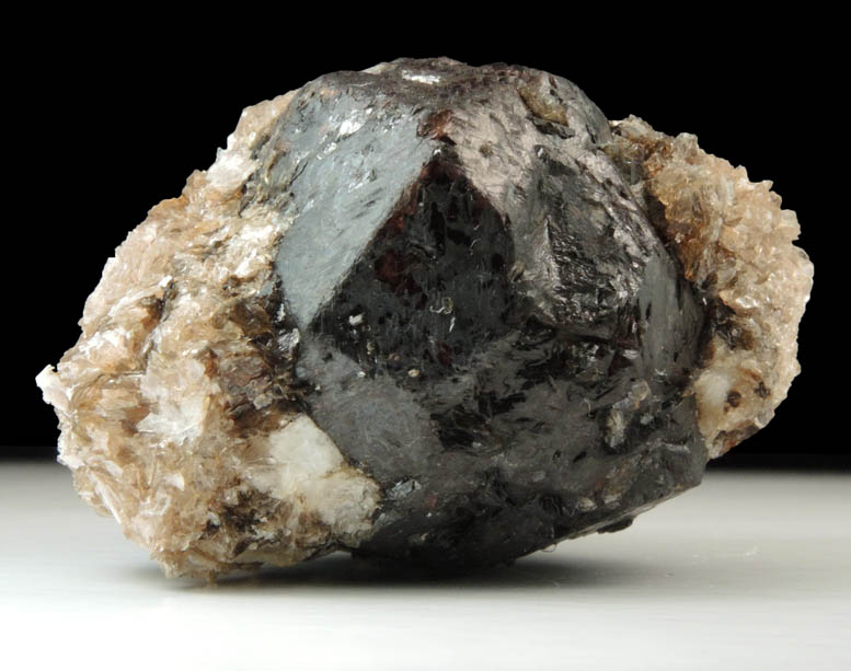 Almandine Garnet with Muscovite from Hedgehog Hill, Peru, Oxford County, Maine