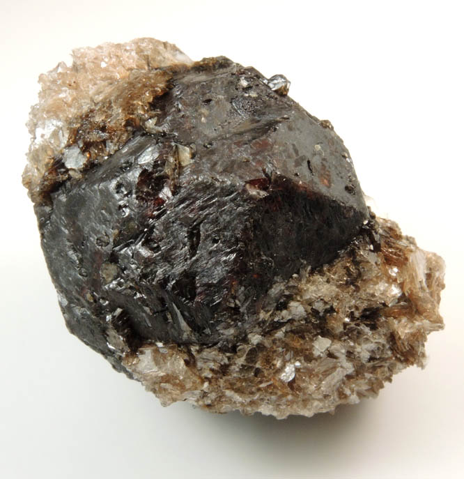 Almandine Garnet with Muscovite from Hedgehog Hill, Peru, Oxford County, Maine