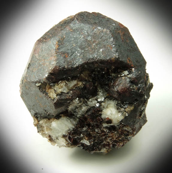 Almandine Garnet (distorted crystal) from Hedgehog Hill, Peru, Oxford County, Maine