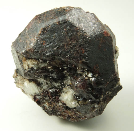 Almandine Garnet (distorted crystal) from Hedgehog Hill, Peru, Oxford County, Maine