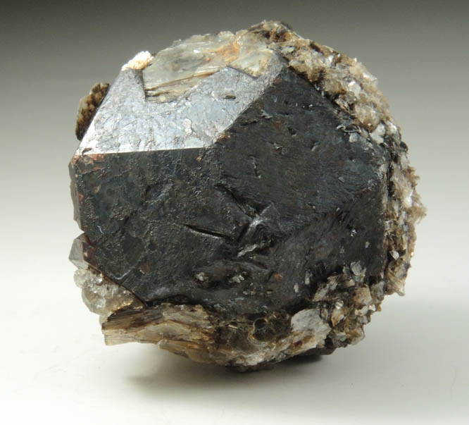 Almandine Garnet with Muscovite from Hedgehog Hill, Peru, Oxford County, Maine