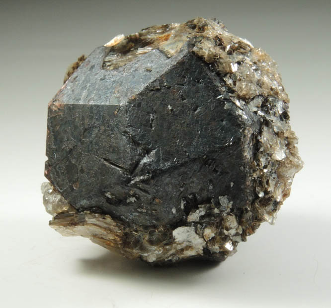 Almandine Garnet with Muscovite from Hedgehog Hill, Peru, Oxford County, Maine