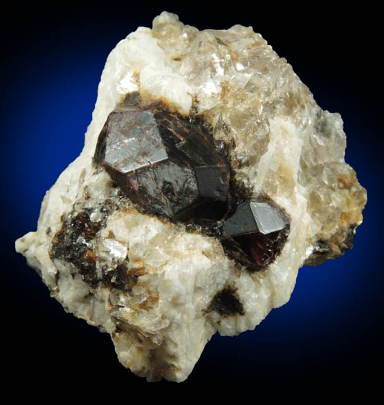 Almandine Garnet in Albite-Quartz-Muscovite from Hedgehog Hill, Peru, Oxford County, Maine