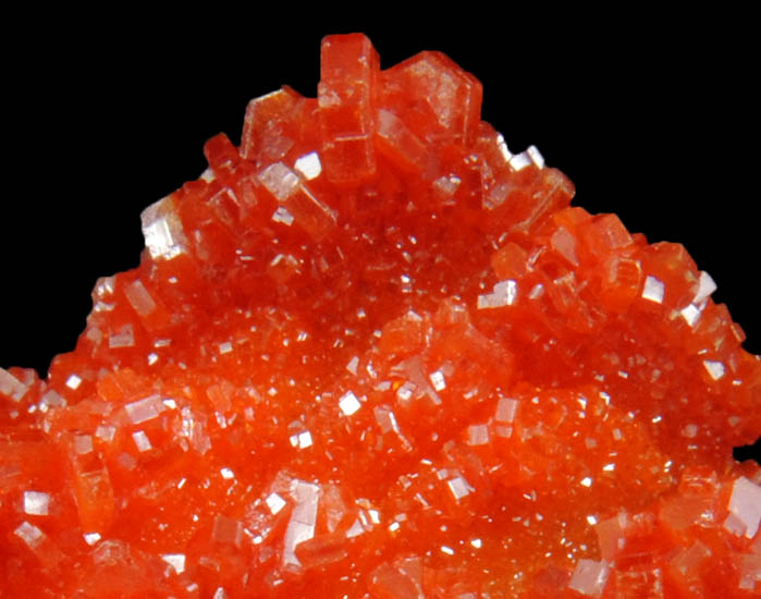 Vanadinite with Calcite on Barite from Mibladen, Haute Moulouya Basin, Zeida-Aouli-Mibladen belt, Midelt Province, Morocco