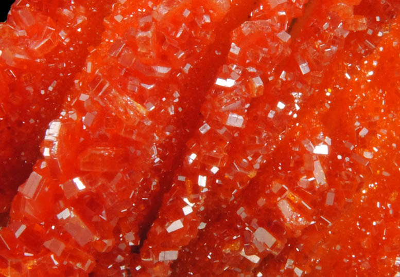 Vanadinite with Calcite on Barite from Mibladen, Haute Moulouya Basin, Zeida-Aouli-Mibladen belt, Midelt Province, Morocco