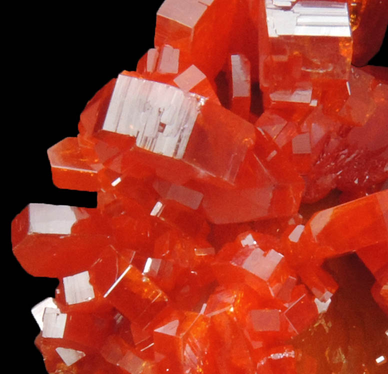 Vanadinite on Barite from Mibladen, Haute Moulouya Basin, Zeida-Aouli-Mibladen belt, Midelt Province, Morocco