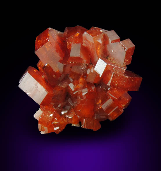 Vanadinite on Barite from Mibladen, Haute Moulouya Basin, Zeida-Aouli-Mibladen belt, Midelt Province, Morocco