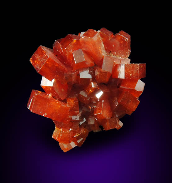 Vanadinite on Barite from Mibladen, Haute Moulouya Basin, Zeida-Aouli-Mibladen belt, Midelt Province, Morocco