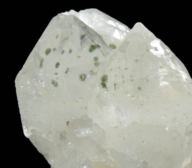 Quartz with Chlorite inclusions from Red Bridge Mine, Spring Glen, Ellenville District, Ulster County, New York