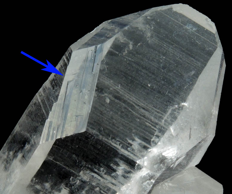 Quartz (with large S-face) from Corinto, Minas Gerais, Brazil