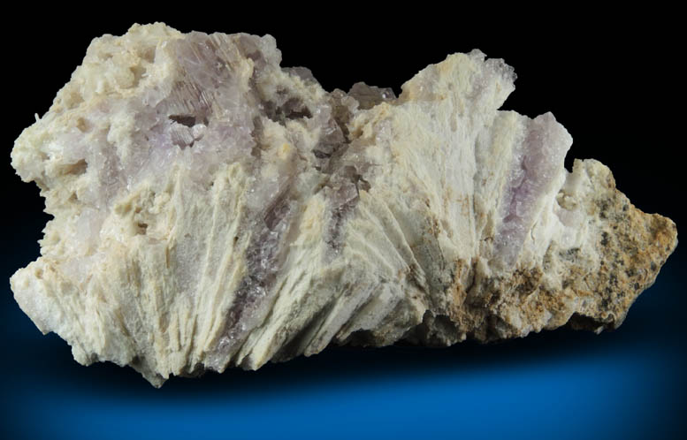 Quartz var. Amethyst in pseudomorphic cavities after Anhydrite from New Street Quarry, Paterson, Passaic County, New Jersey