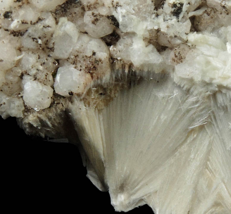 Pectolite with Analcime from Upper New Street Quarry, Paterson, Passaic County, New Jersey